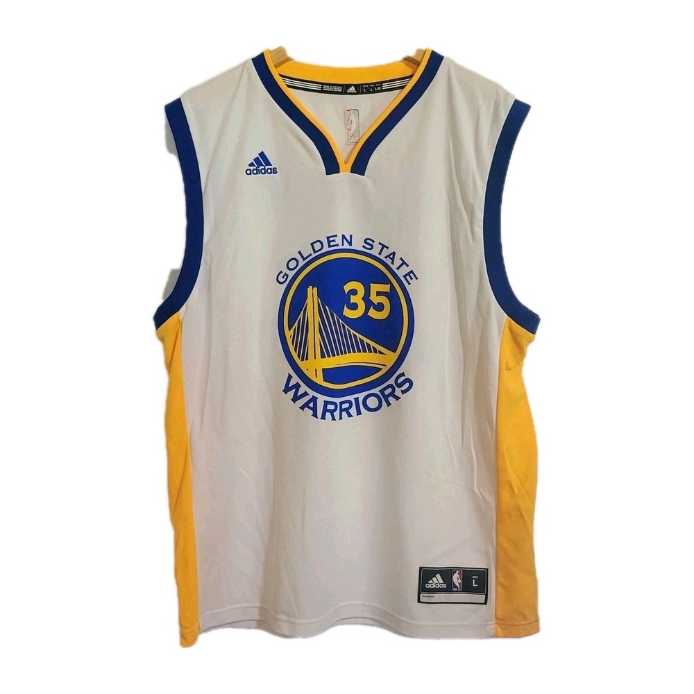 Kevin Durant Golden State Warriors Adidas Jersey Swingman NBA Sewn Men Sz Large
